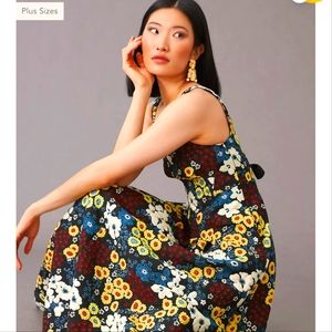 Maeve Black and yellow marigold dress